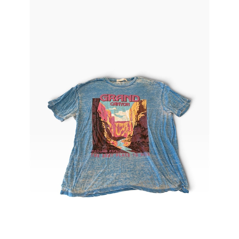 Altar'd State Grand Canyon National Park Graphic Tee Blue Acid Wash M
